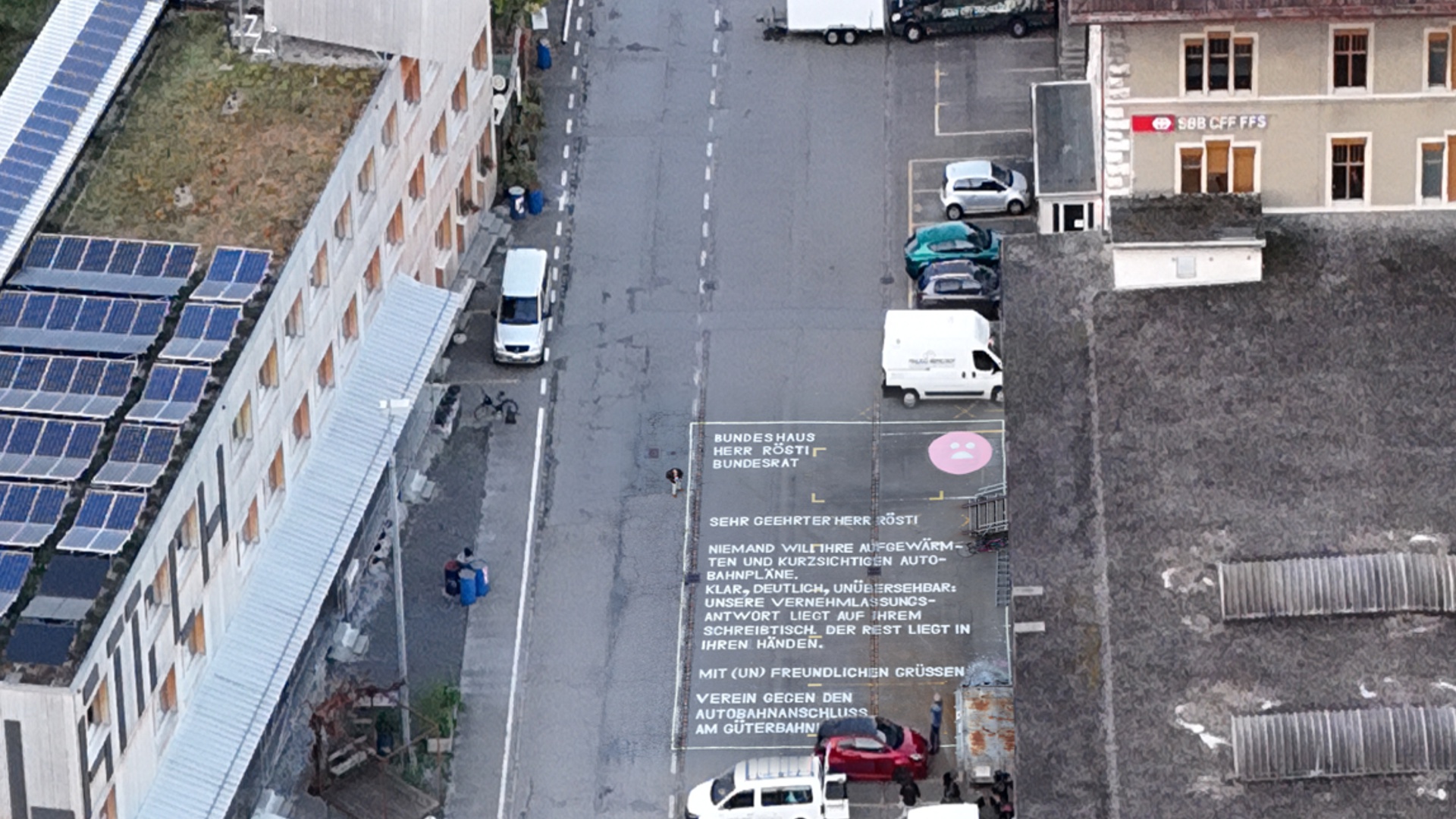 Brief an Bundesrat zu Verkehr 45 auf dem Güterbanhof St.Gallen