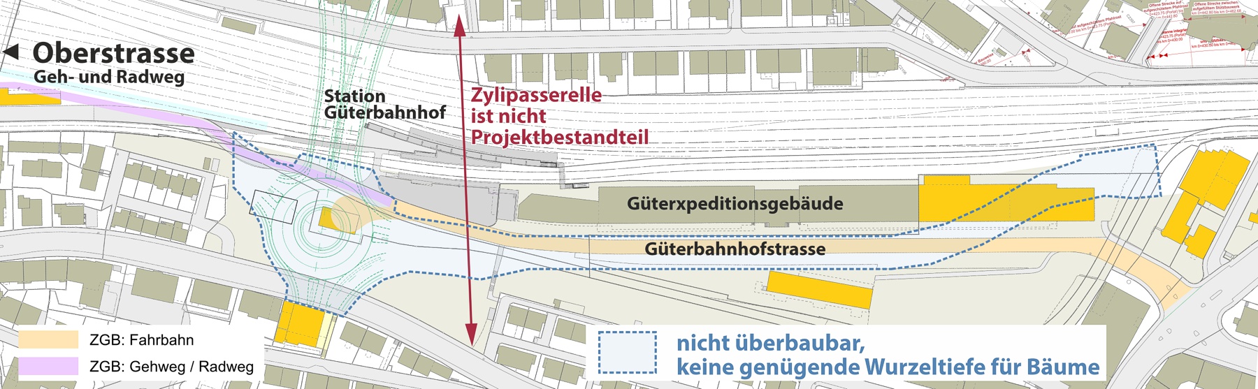 gueterbahnhof veloverkehr erschliessung