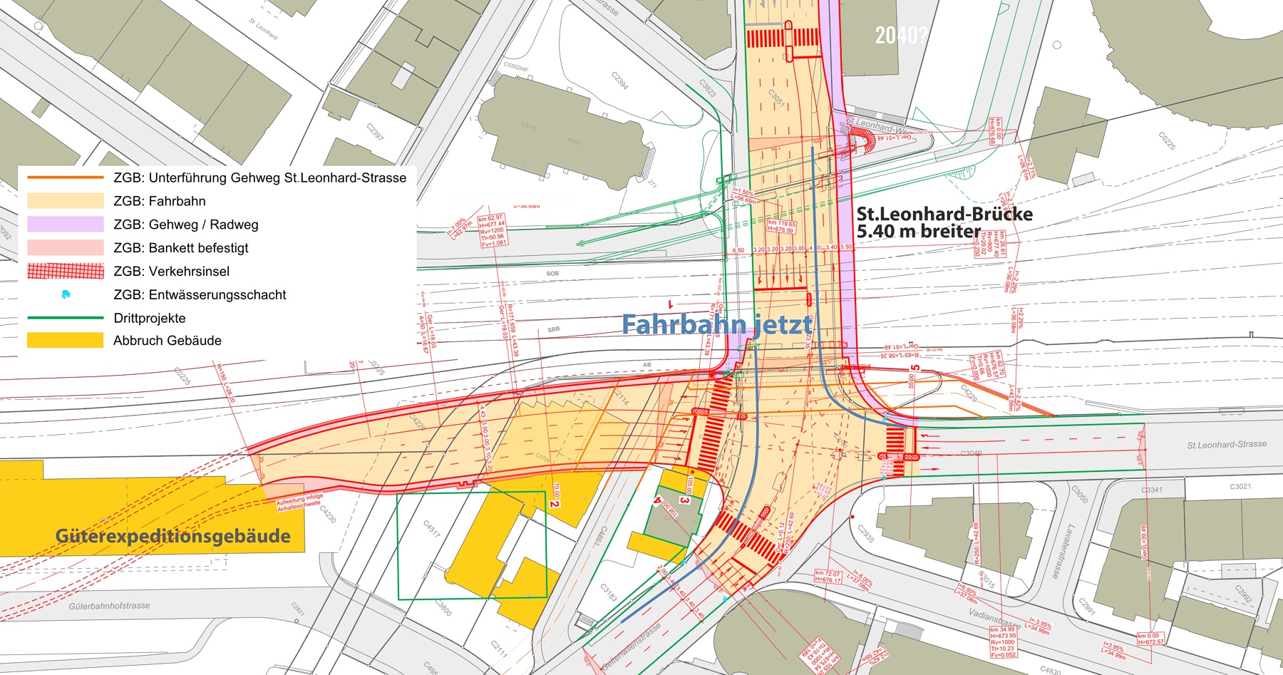 kntone stleonhardbruecke autobahnanschluss gueterbahnhof